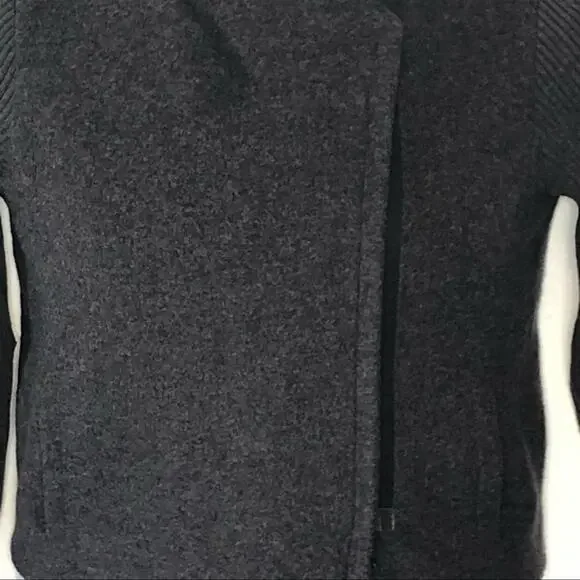 Lida Baday Charcoal Wool Asymmetric Cropped Jacket Size 4 EUC - Picture 7 of 14
